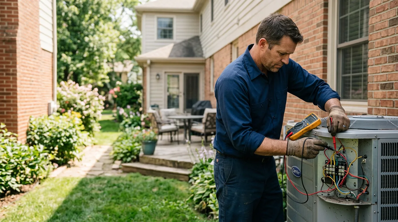 HVAC technician working near Hurricane Mills, TN